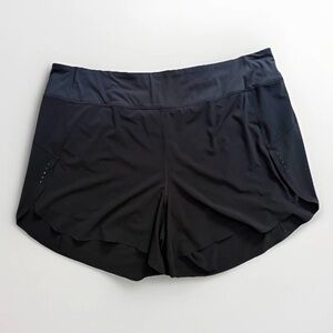 Athleta Run With It 4.5” Shorts Women's 3X Black Tennis Running Lined